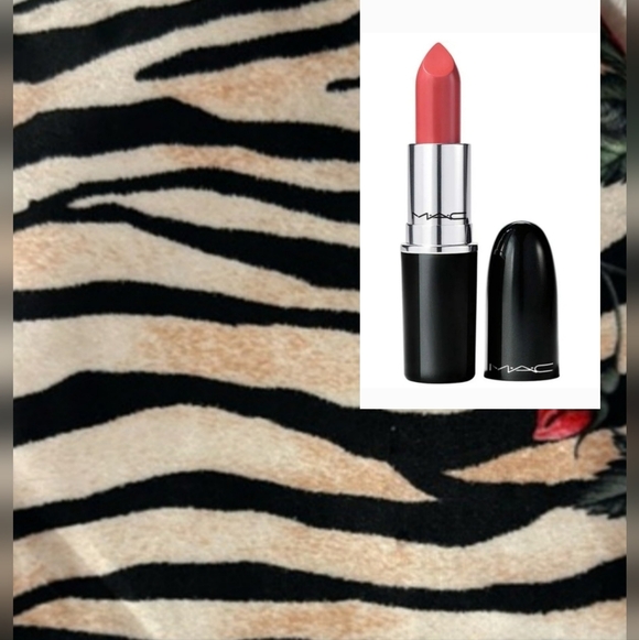 MAC Lipstick Coral pink with Zebra Print Floral Cosmetic bag - Picture 14 of 14
